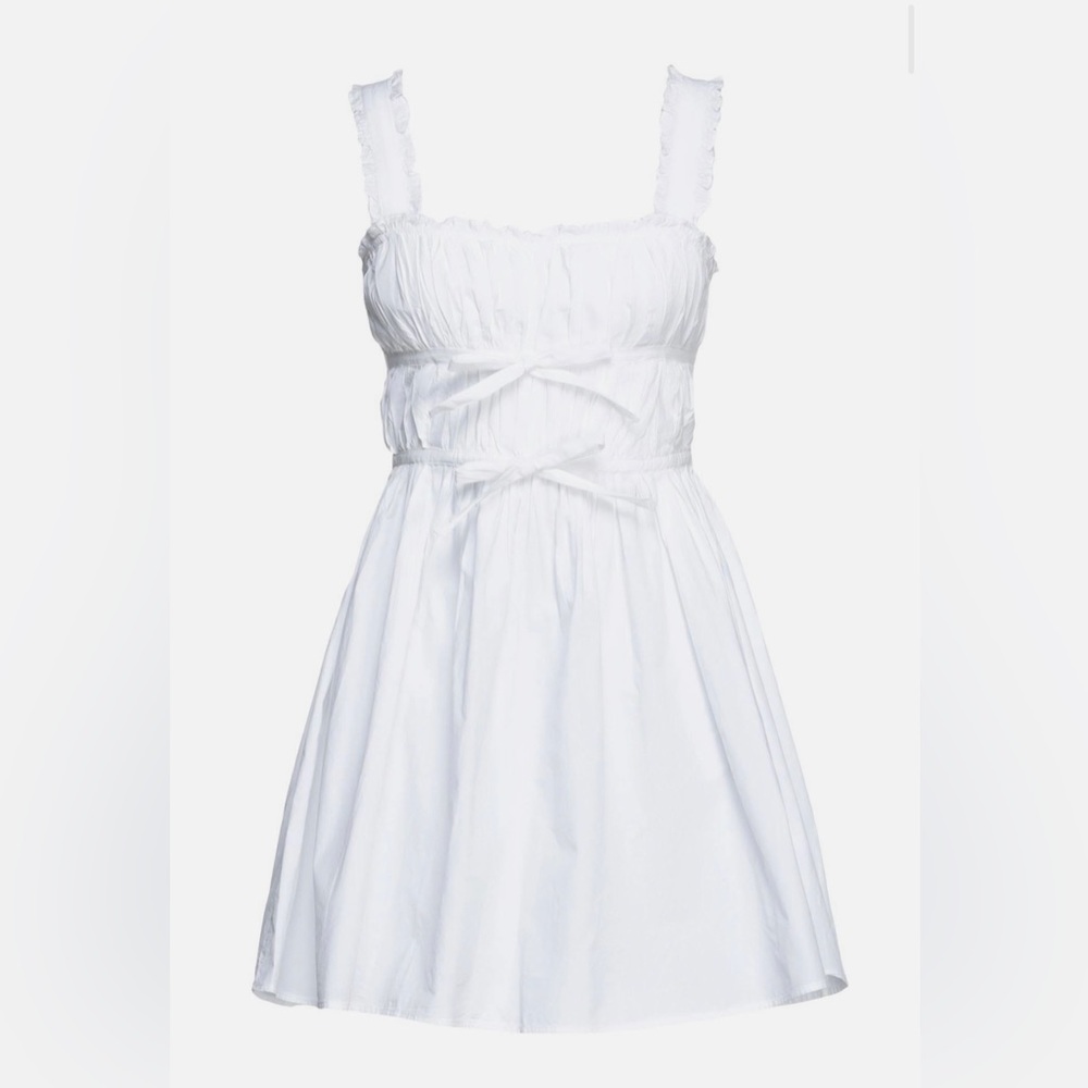NWT Topshop white poplin mini dress